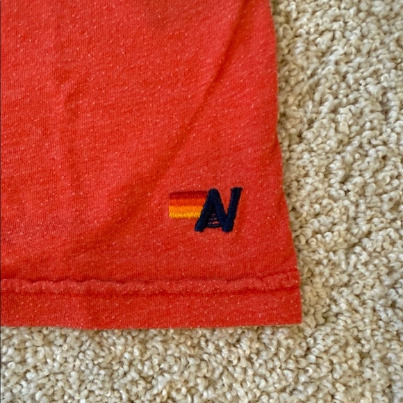 Aviator Nation Kids Red Tee with Navy Logo and Retro Stripes, size 8 - Picture 4 of 5